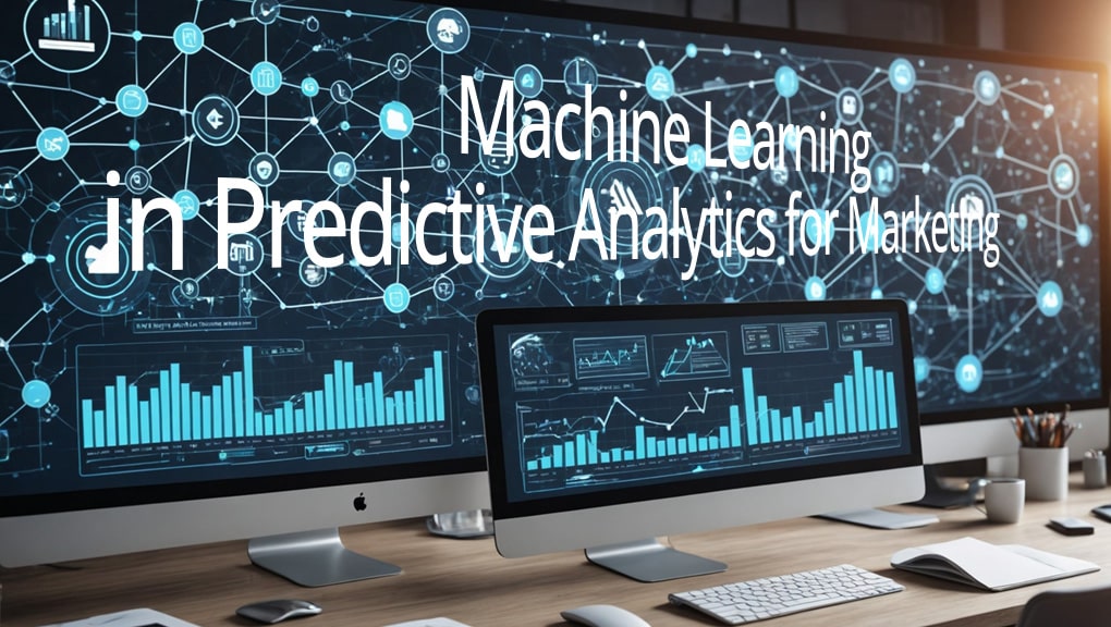 A digital marketing scene showing data analytics charts, a machine learning model diagram, and interconnected consumer icons. | Cosmos Revisits